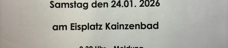 Einladung Vereinsturnier am 26.1.2026 am Eisplatz beim Kainzenbad